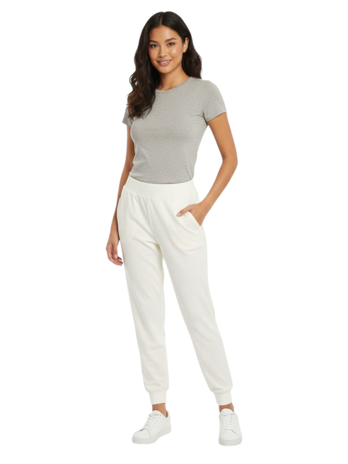 Image for Women's Plain Solid Pant,Light Beige