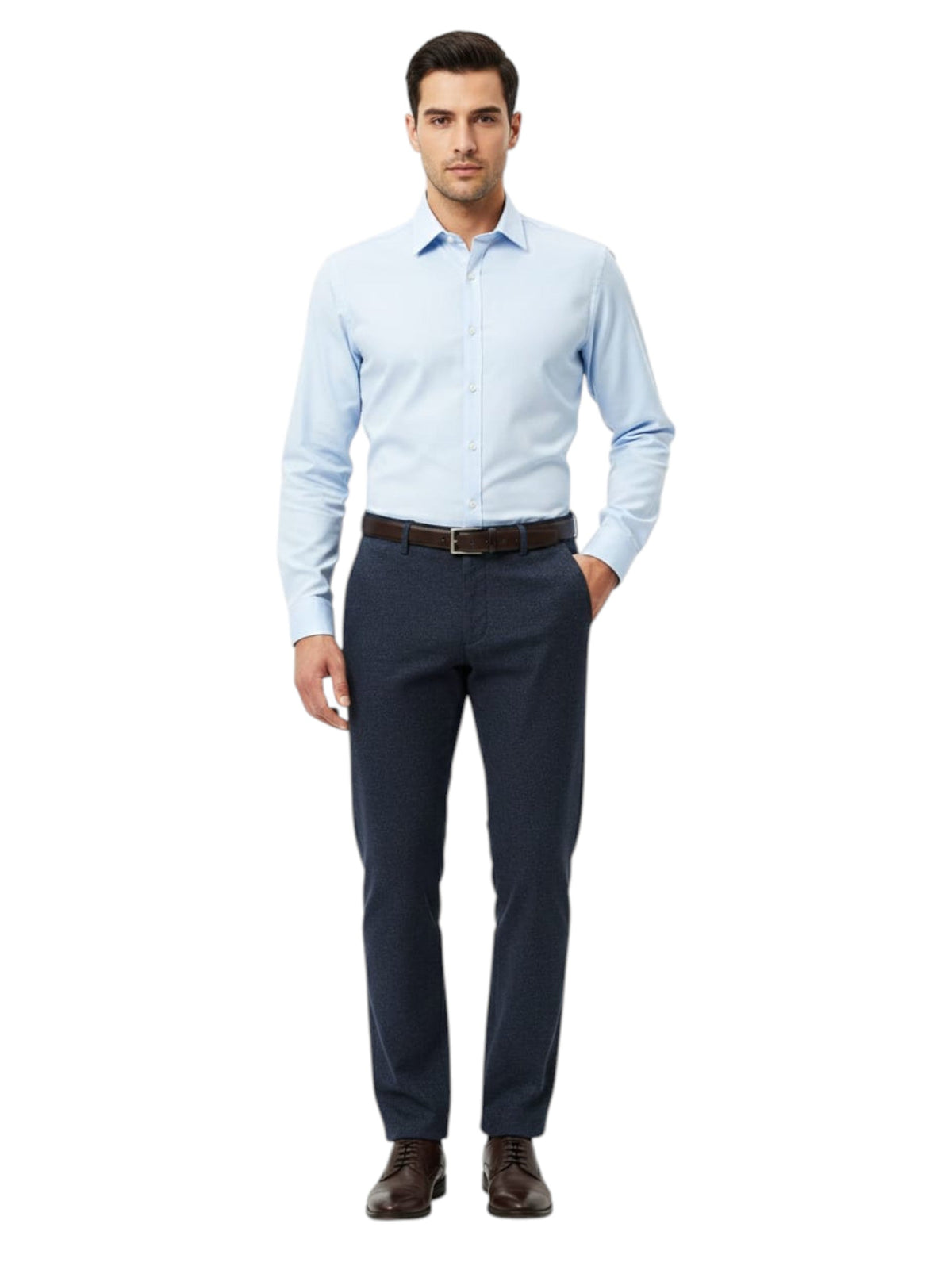 Image for Men's Plain Solid Classic Pant,Navy