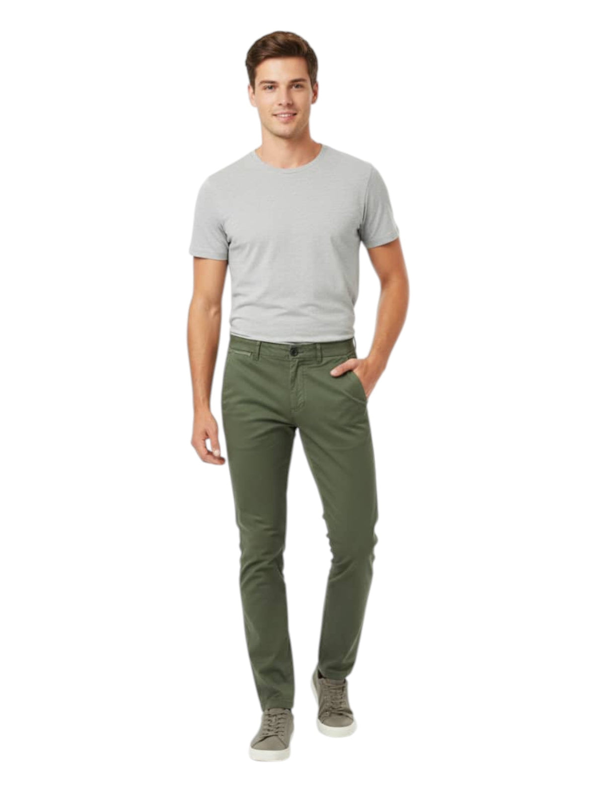 Image for Men's Plain Solid Pant,Olive
