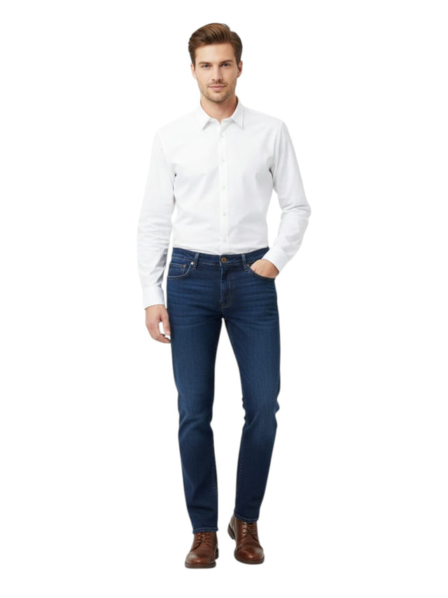 Image for Men's Plain Solid Jeans,Navy