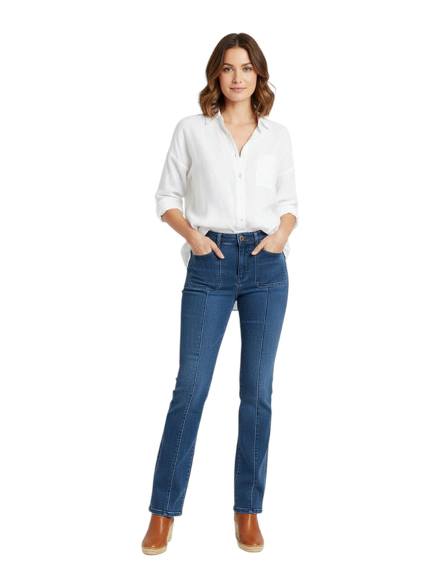 Image for Women's Plain Solid Jeans,Blue