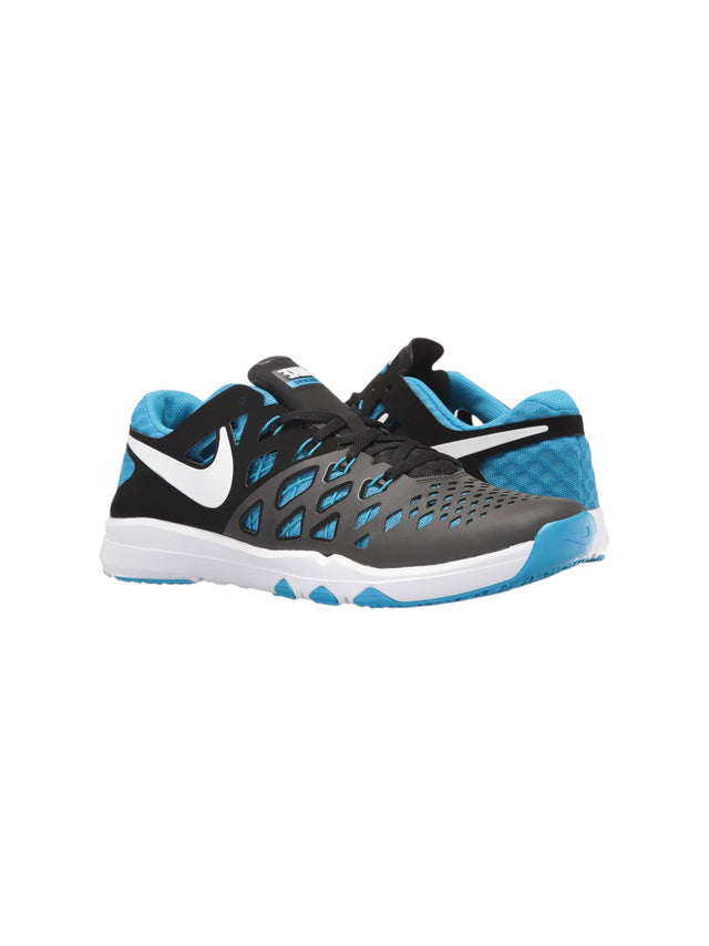 Image for Men's Brand Logo Patched Sport Shoes,Black/Blue