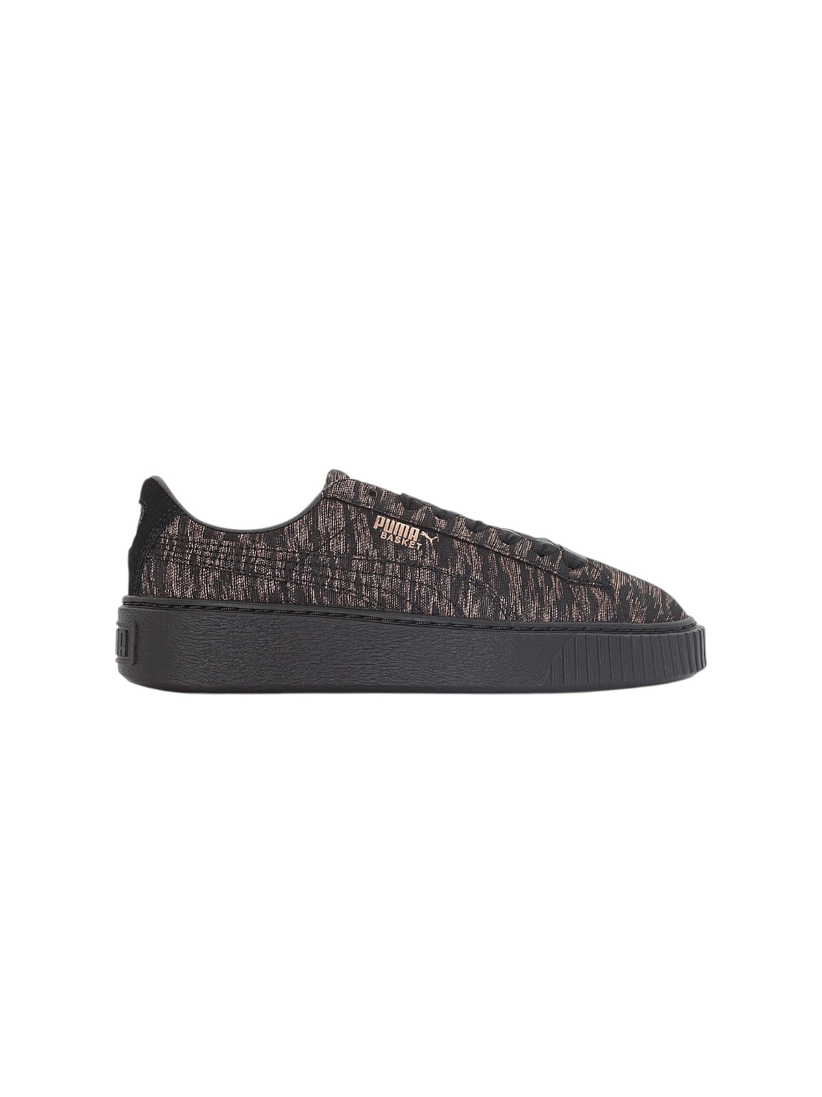 Image for Kids Girl's Textured Shoes,Black/Gold