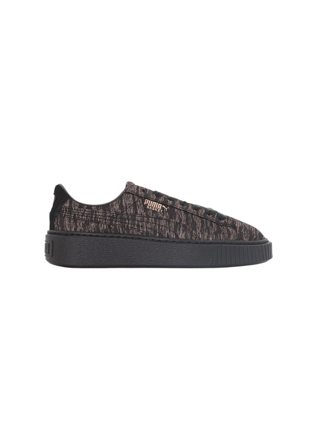 Image for Kids Girl's Textured Shoes,Black/Gold
