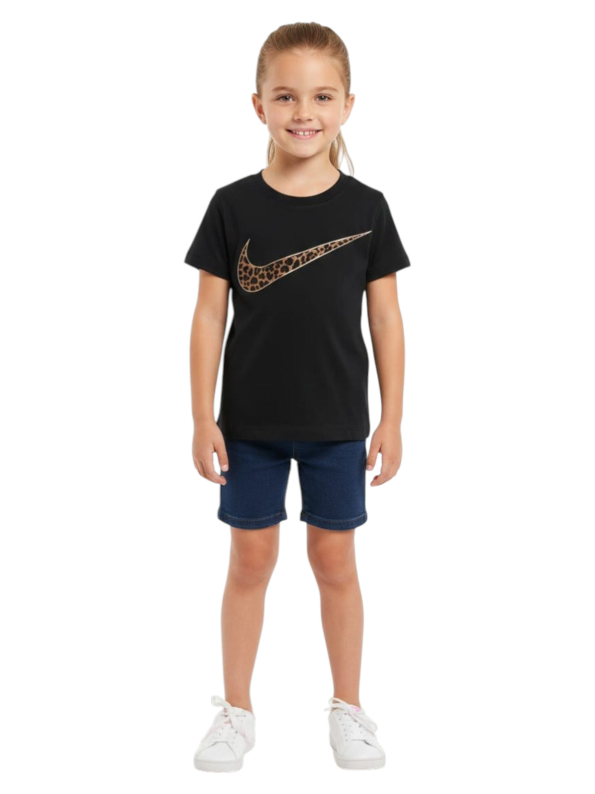 Image for Kids Girl's Tiger Logo Printed Top,Black