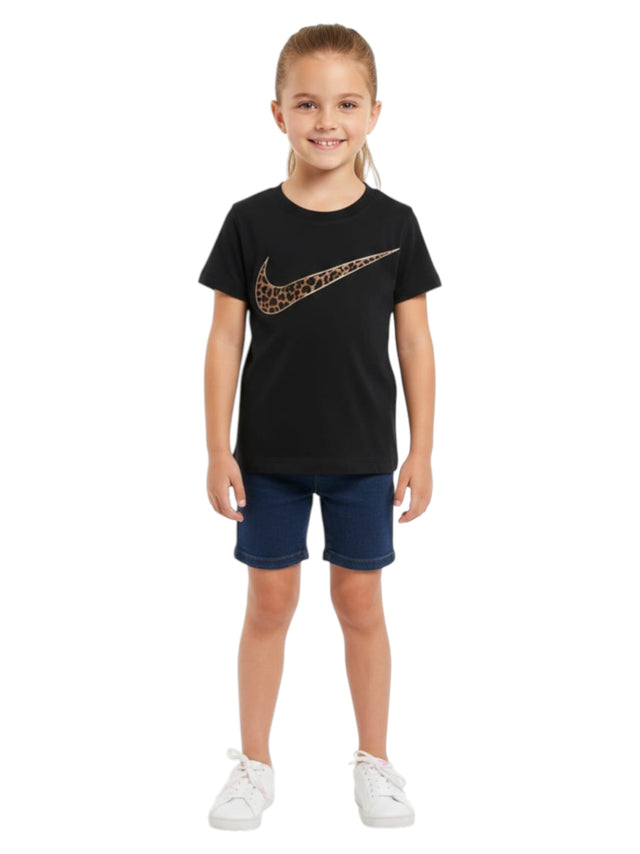 Image for Kids Girl's Tiger Logo Printed Top,Black