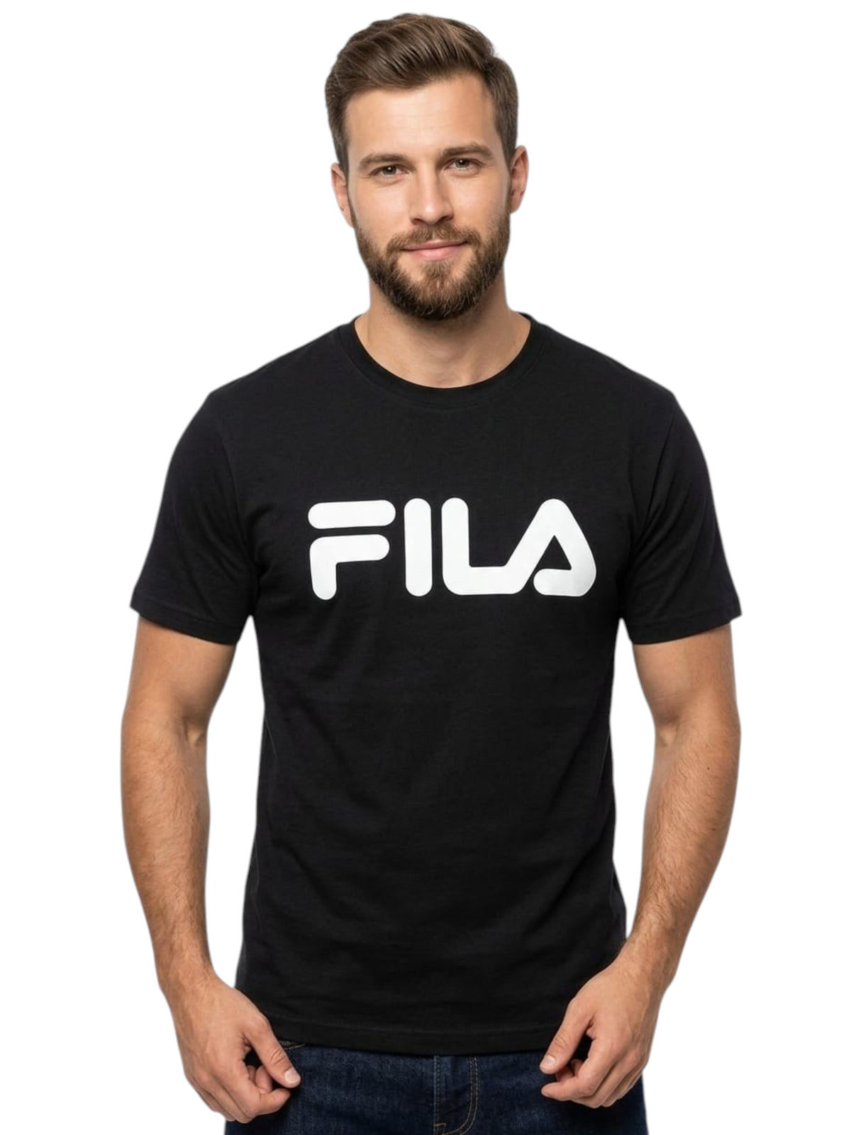 Image for Men's Brand Logo Printed Top,Black