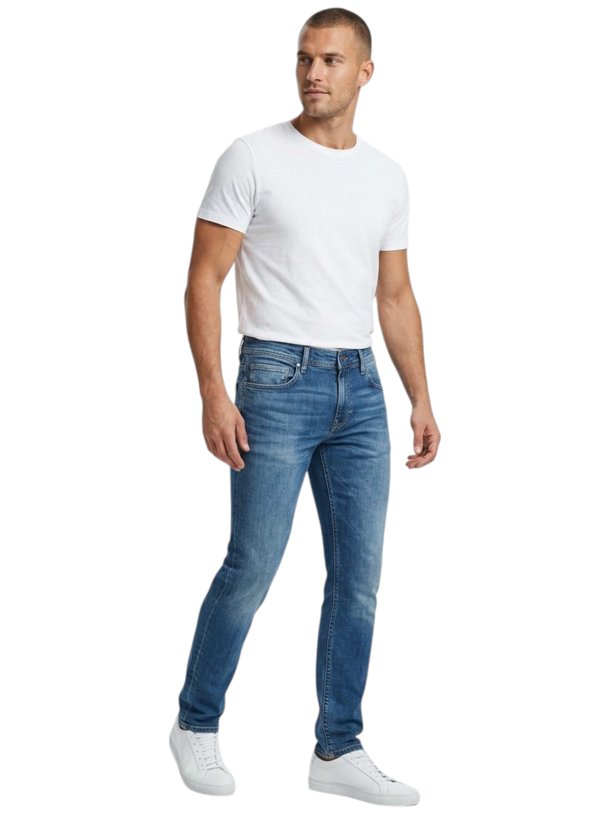 Image for Men's Washed Jeans,Blue