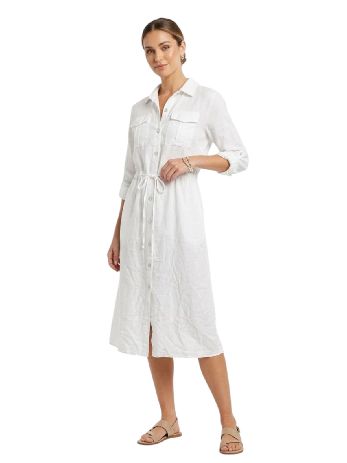 Image for Women's Plain Dress,White