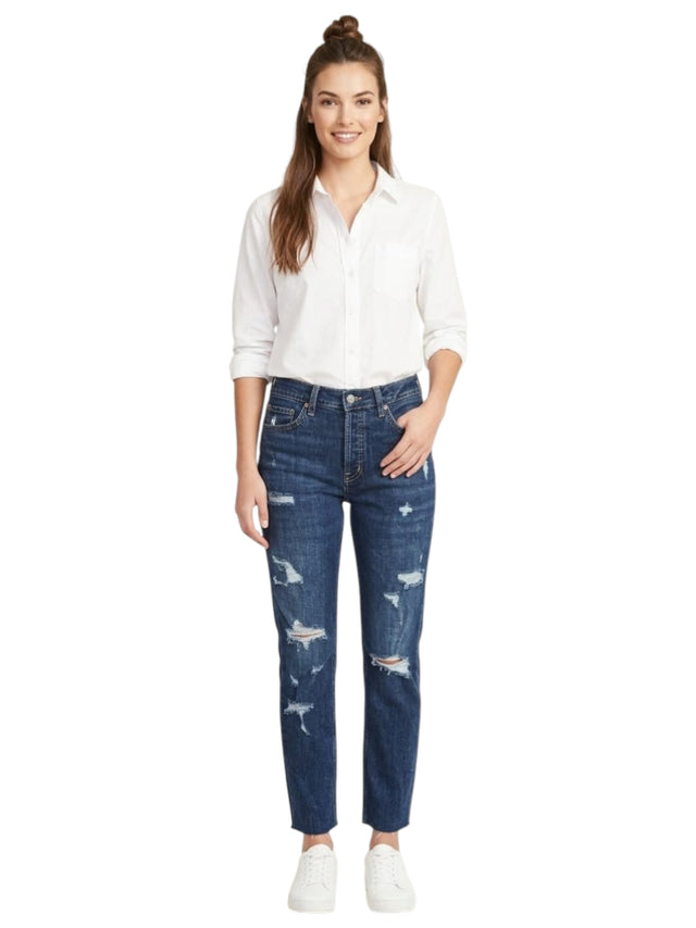 Image for Women's Cropped Jeans,Navy