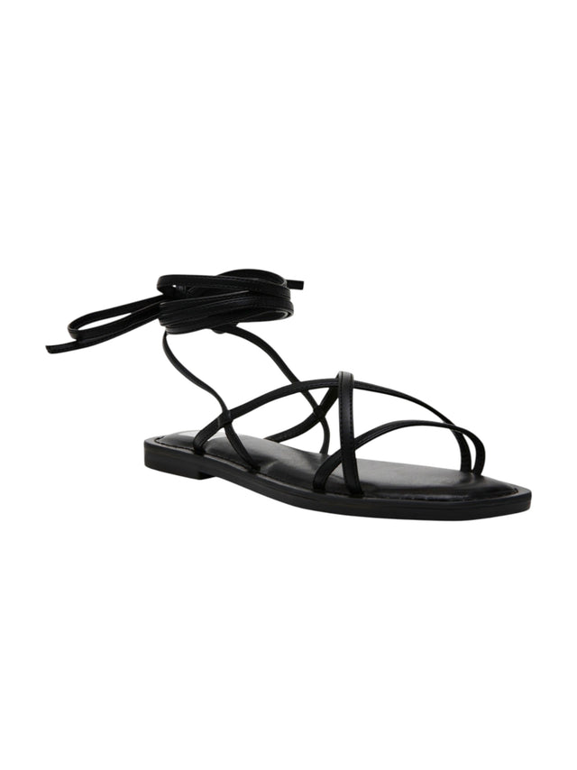Image for Women's Wrapped Ribbed Sandals,Black