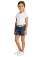 Image for Kids Girl's Plain Short,Jeans Blue