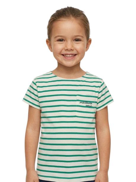 Image for Kids Boy's Green Striped Top,White