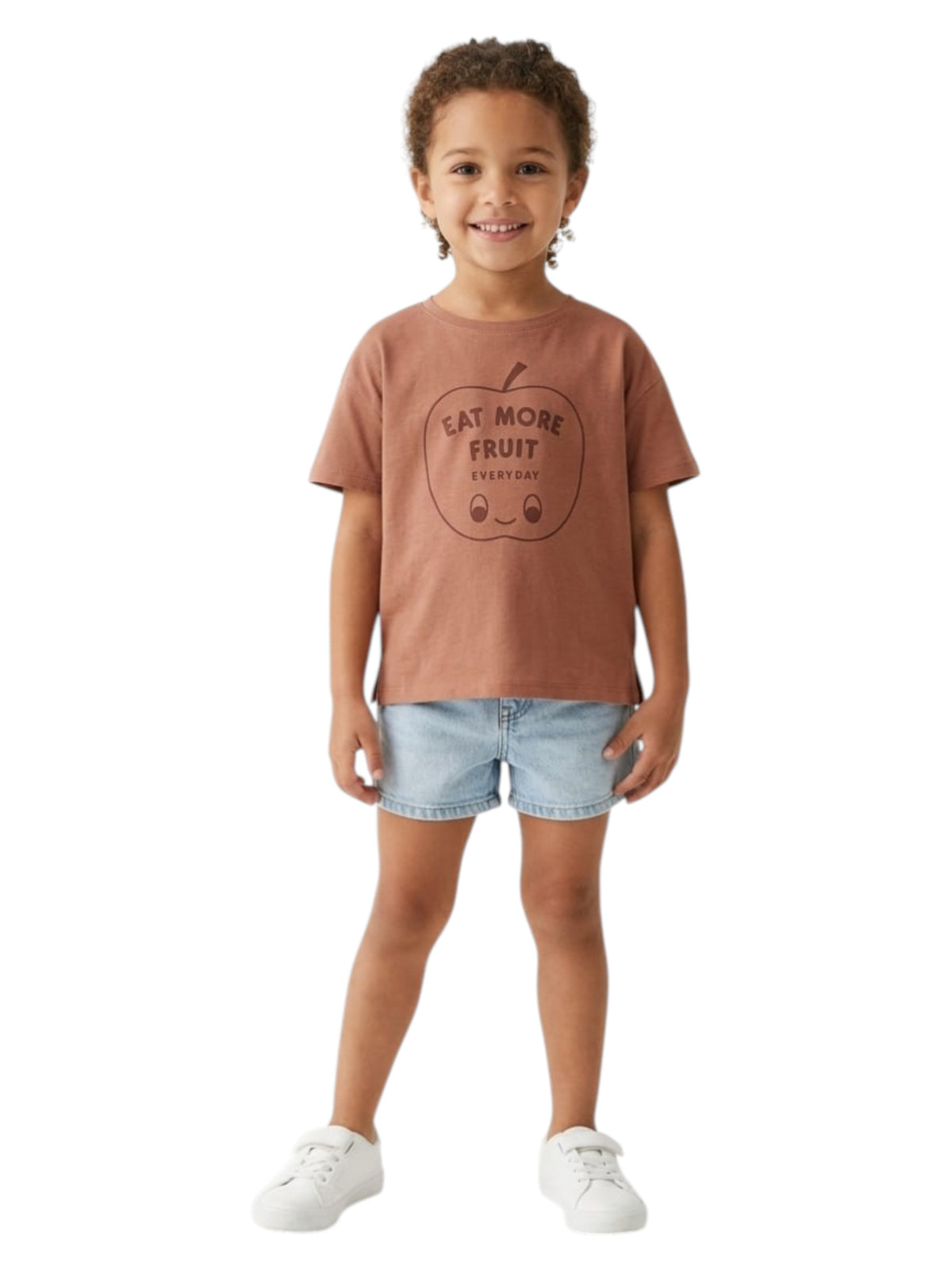 Image for Kids Girl's Printed Top,Brown