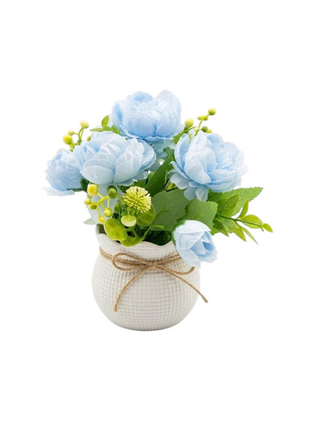 Image for Artificial Light Blue Peonies