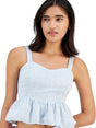 Image for Women's Floral Printed Top,Light Blue