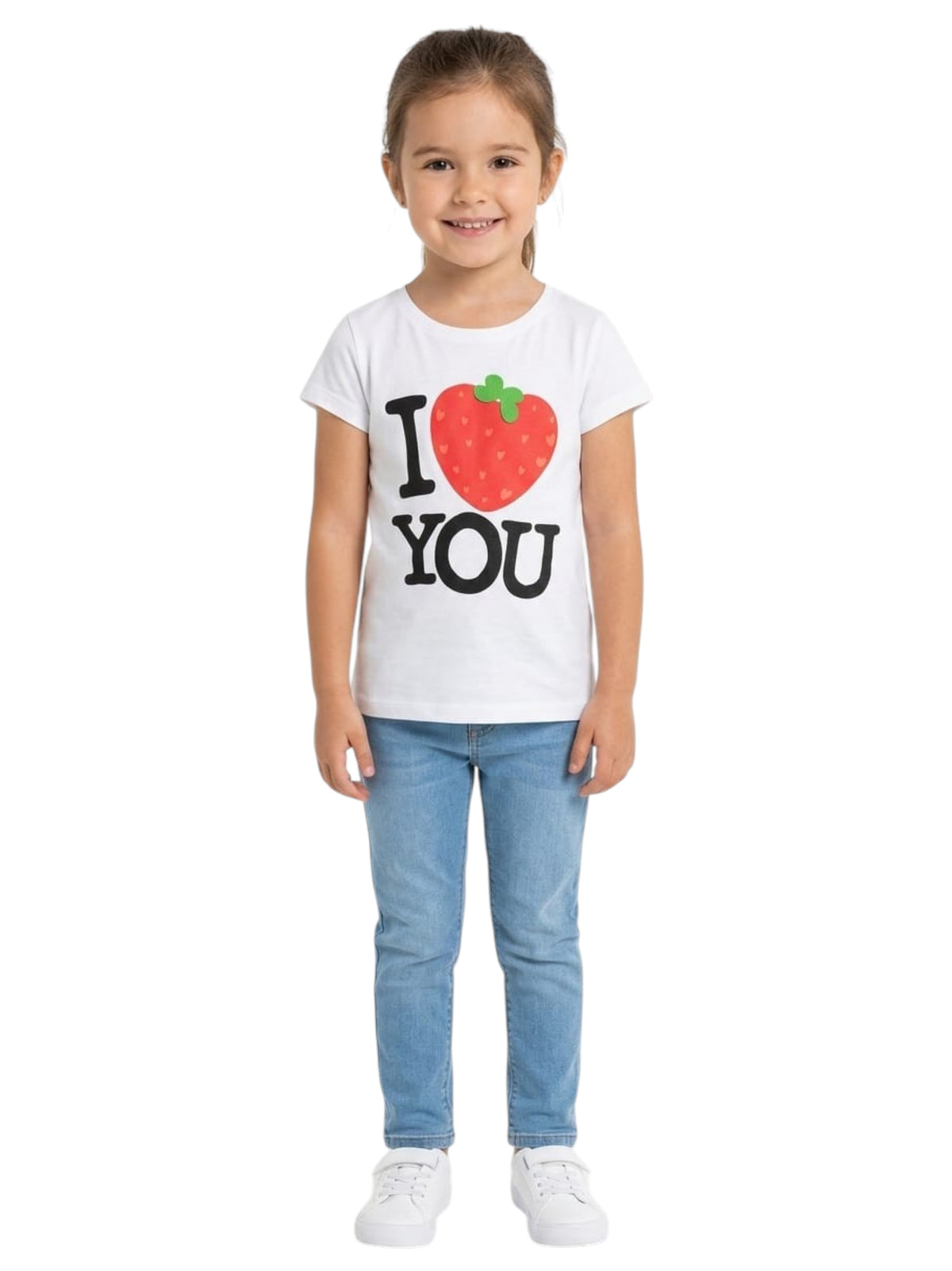 Image for Kids Girl's Printed Top,White