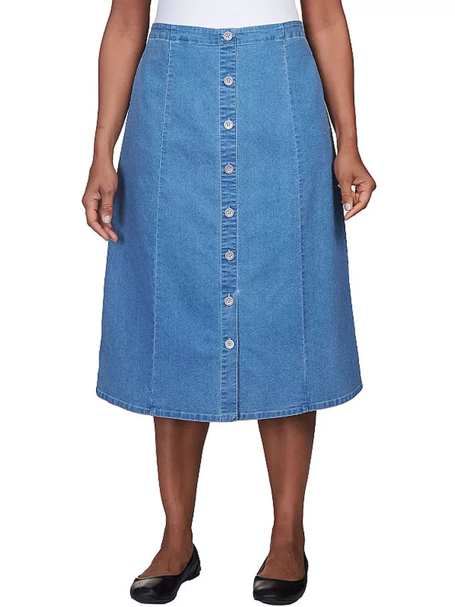 Image for Women's Plain Jeans Skirt,Blue
