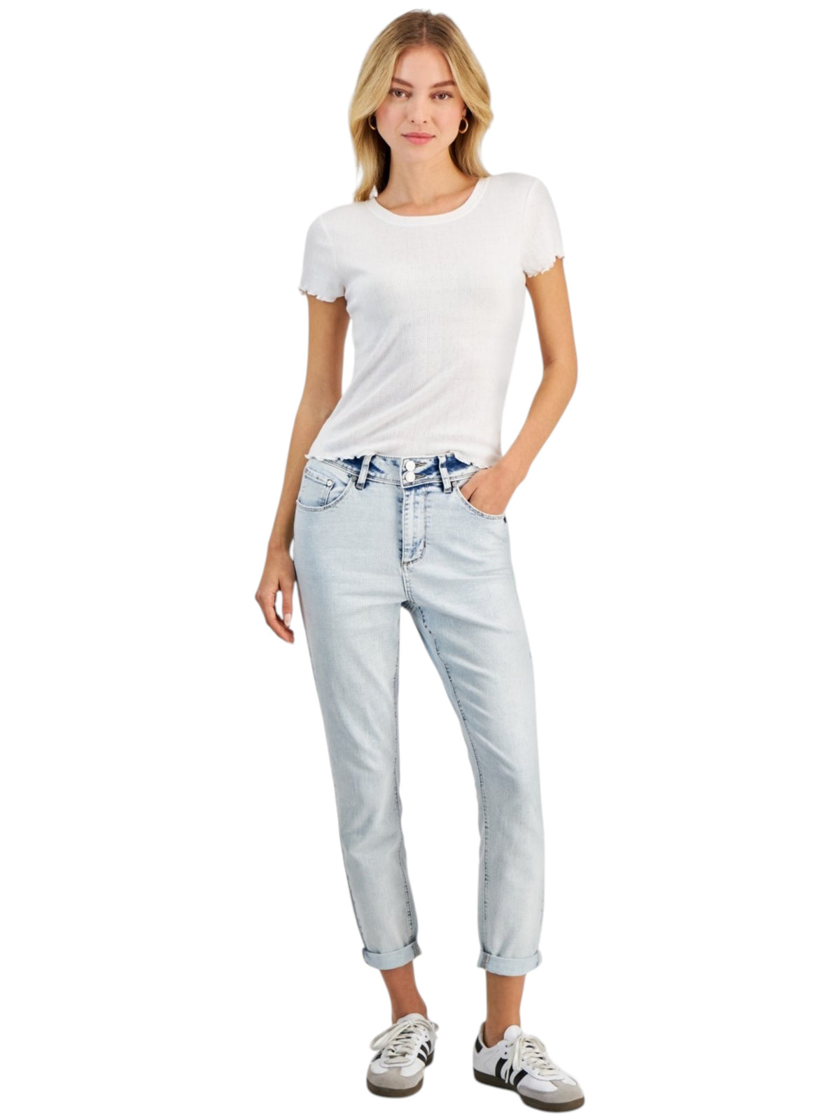 Image for Women's Washed Jeans,Light Blue