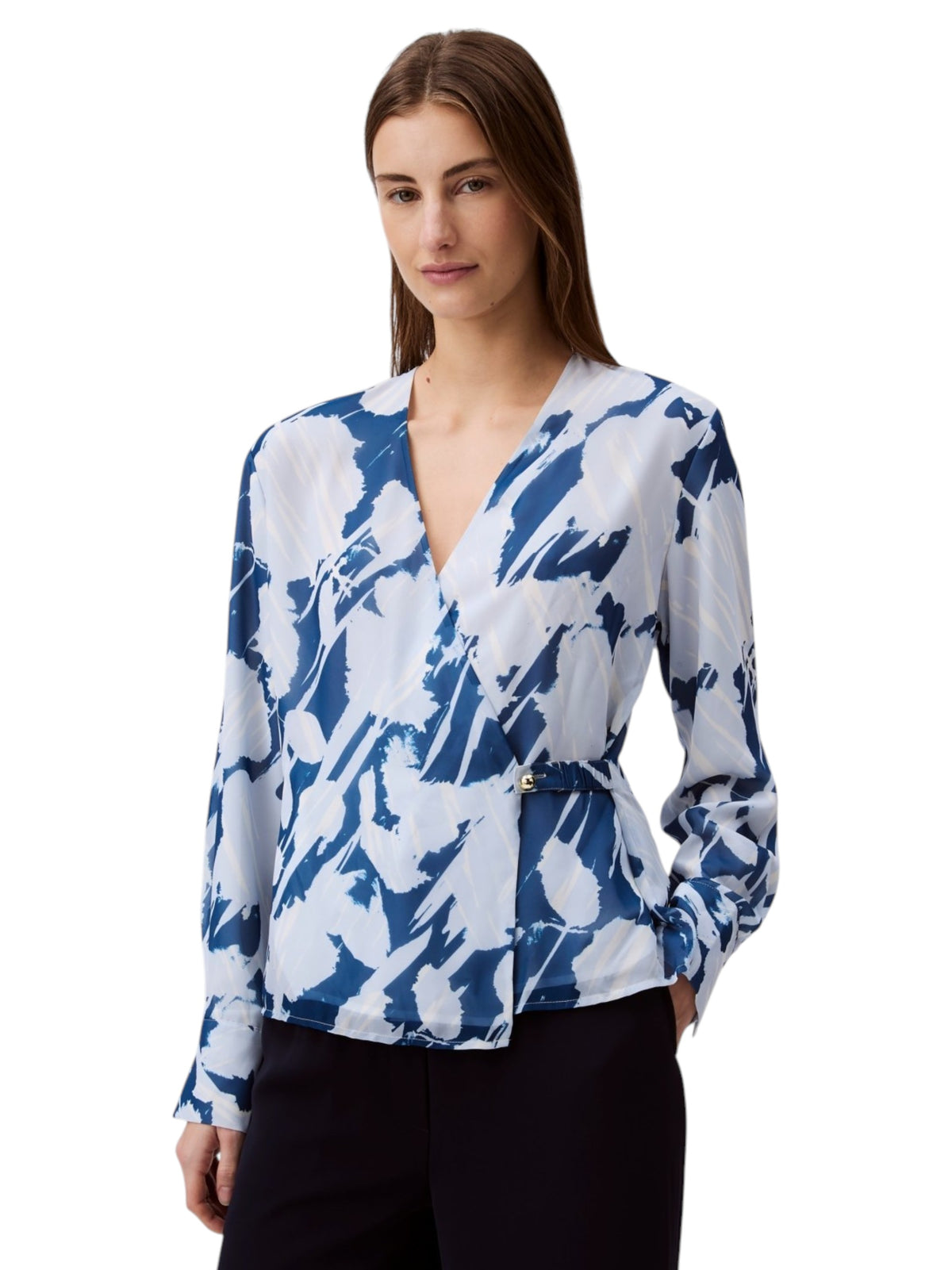 Image for Women's Printed Top,Blue
