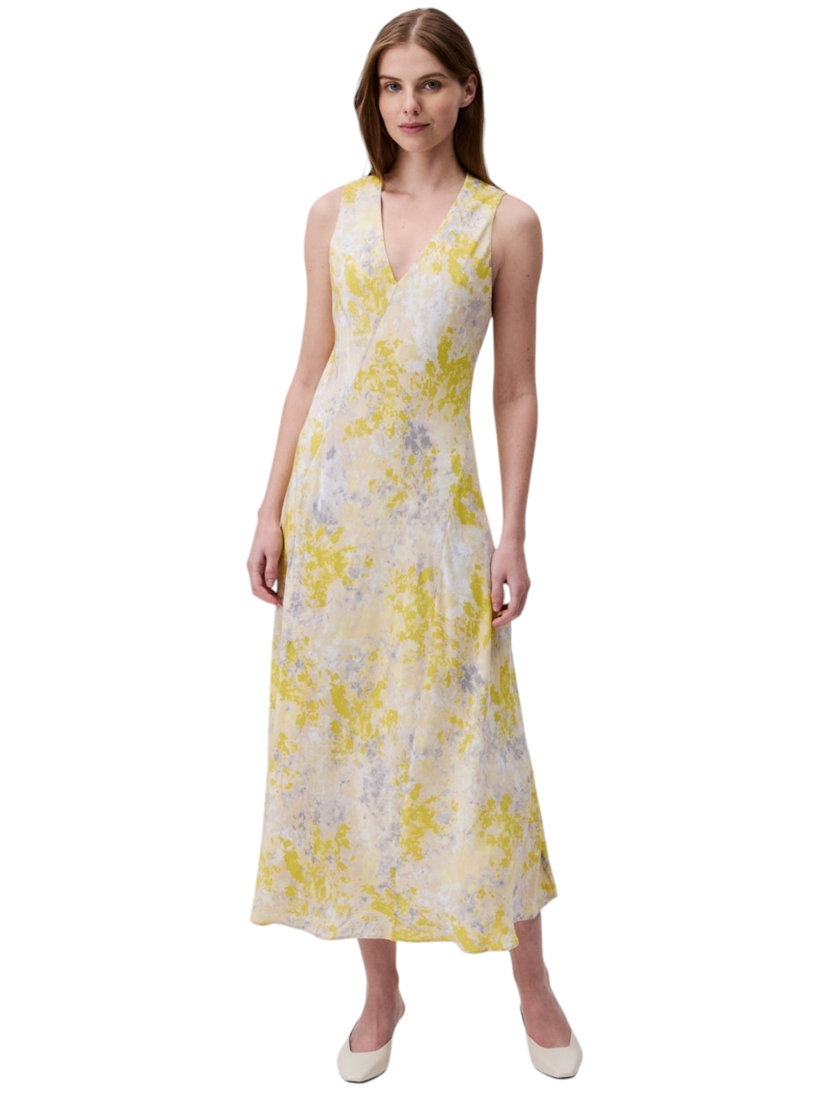 Image for Women's Printed Colorblocked Dress,Yellow