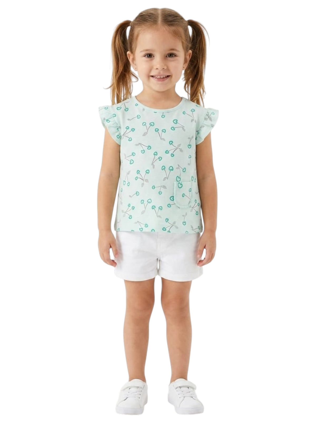 Image for Kids Girl's Printed Top,Aqua