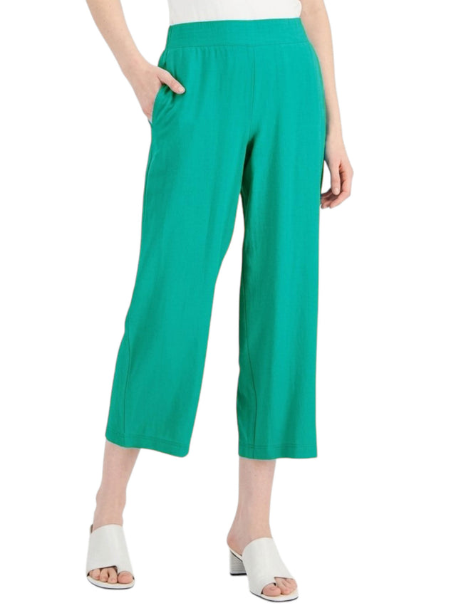 Image for Women's Textured  Capri Pants,Green