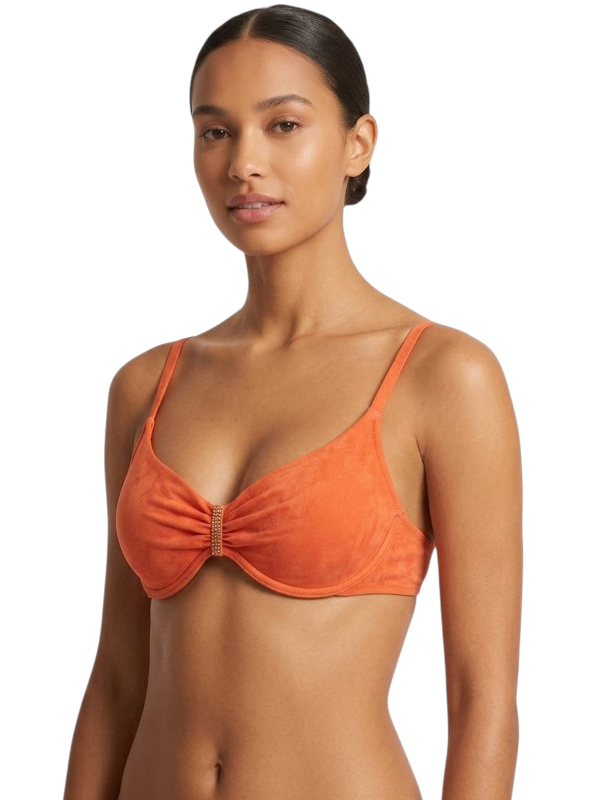 Image for Women's Printed One Pieces Bikini Top,Orange