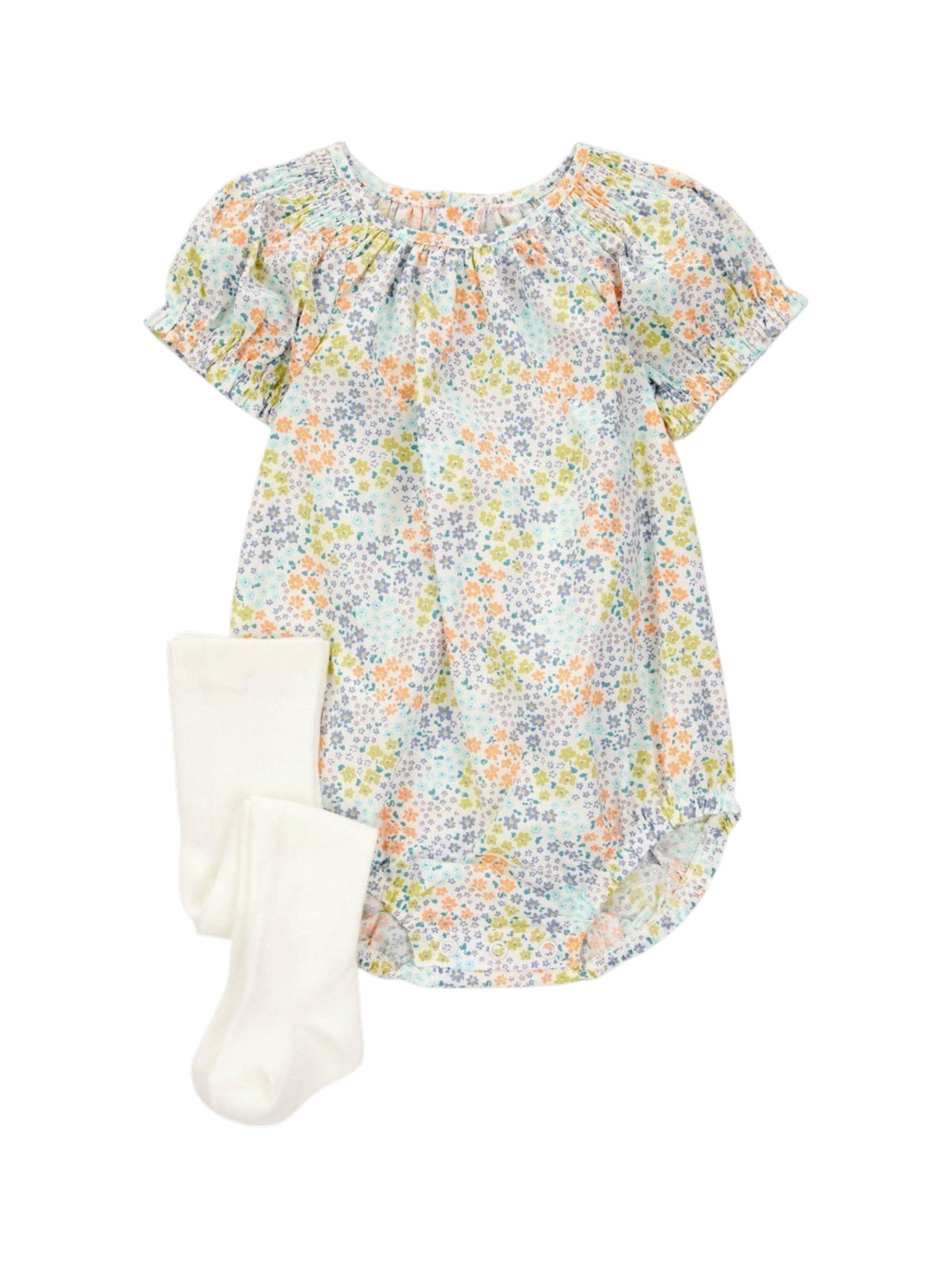 Image for Kids Girl's Printed Set 2Pieces Bodysuit&Tights,White