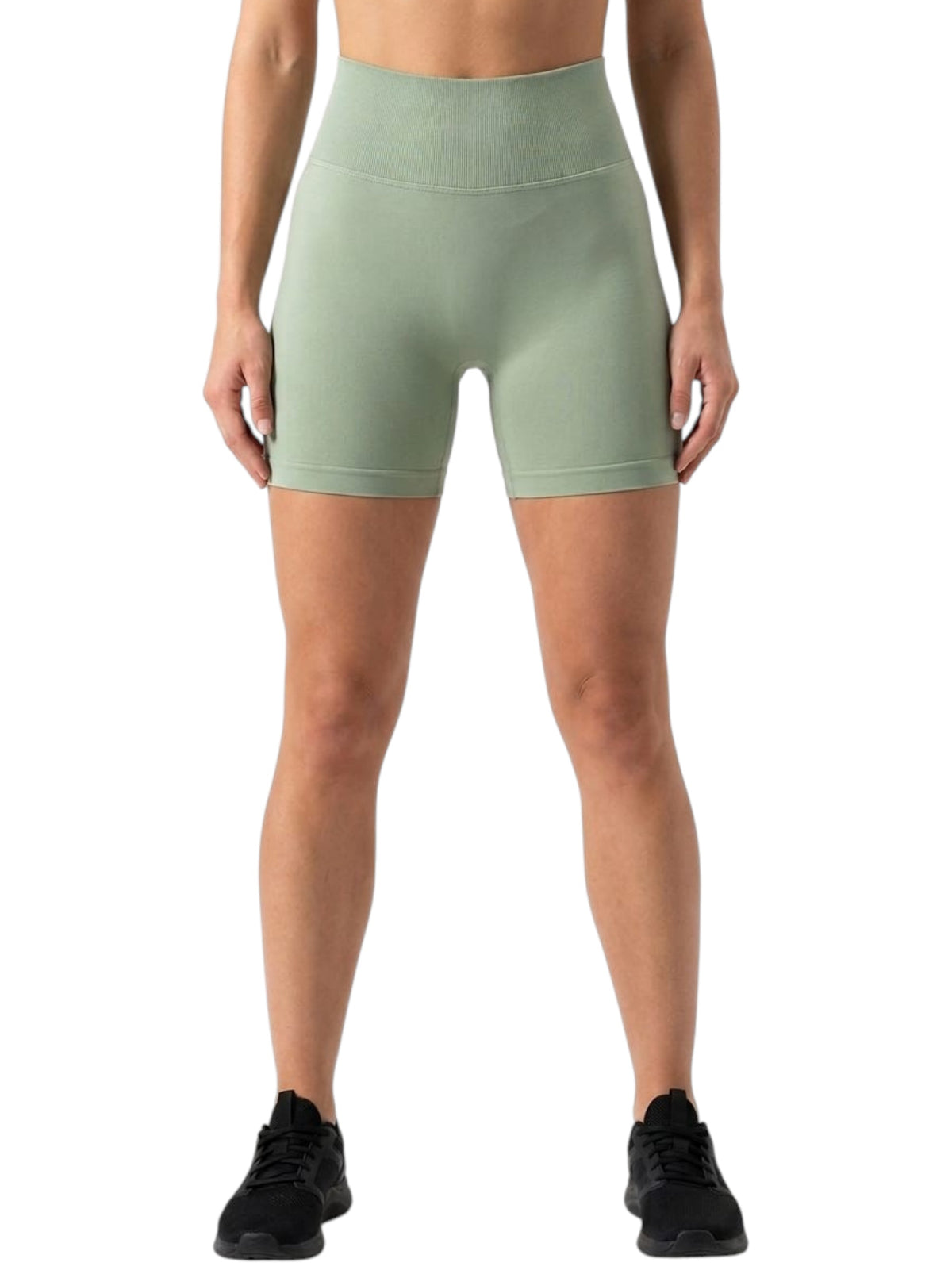Image for Women's Plain Solid Short Legging,Mint Green