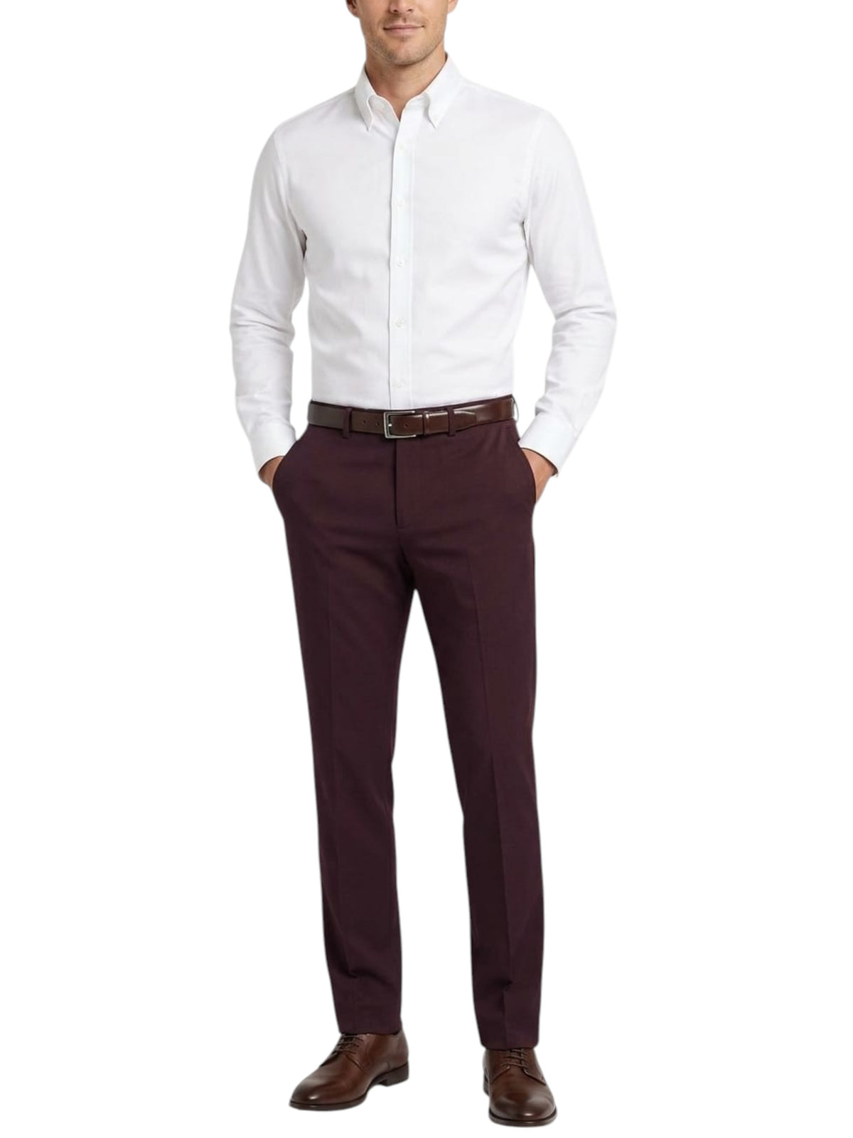 Image for Men's Plain Pant,Burgundy