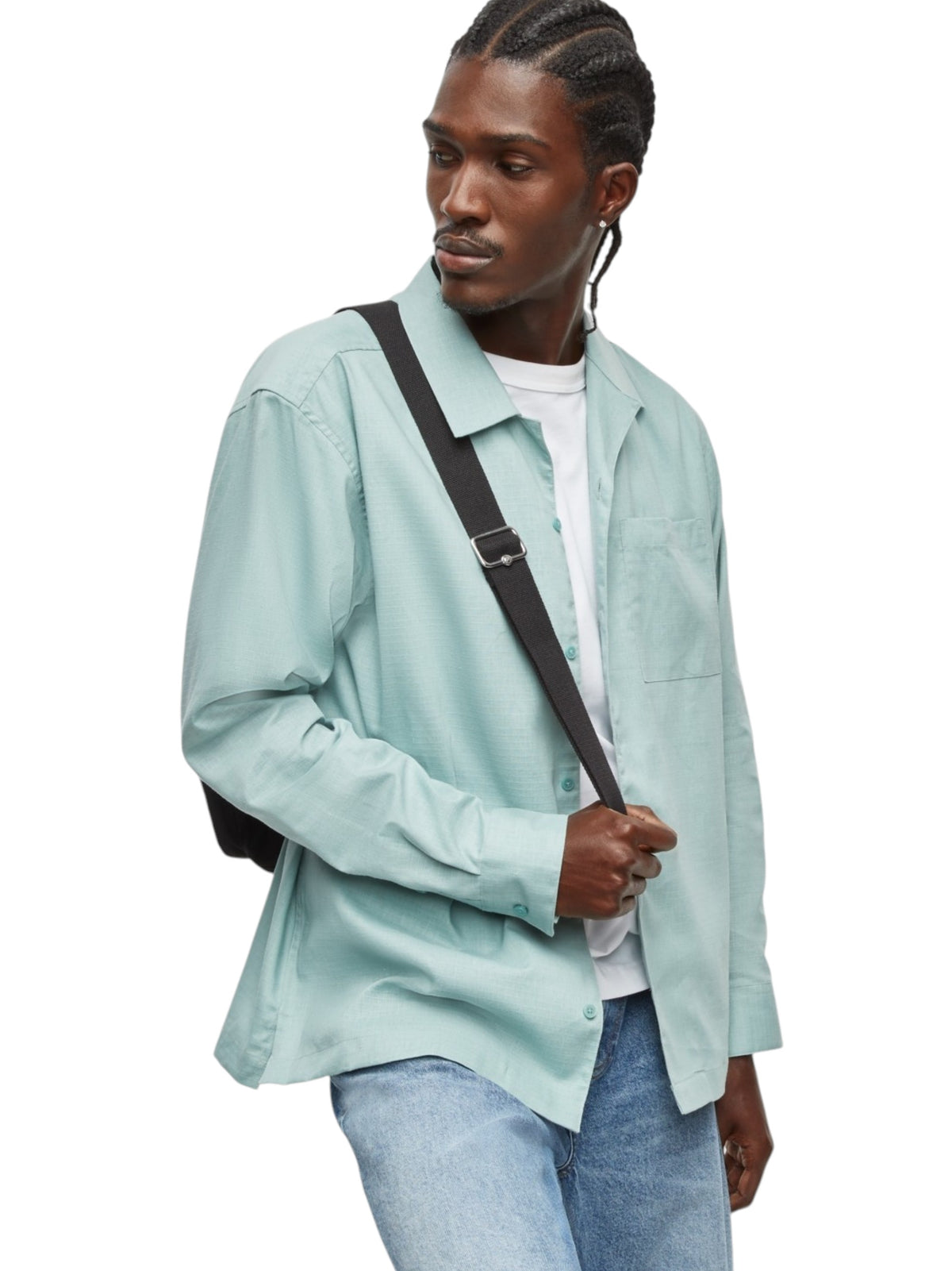 Image for Men's Plain Solid Dress Shirt,Mint Green