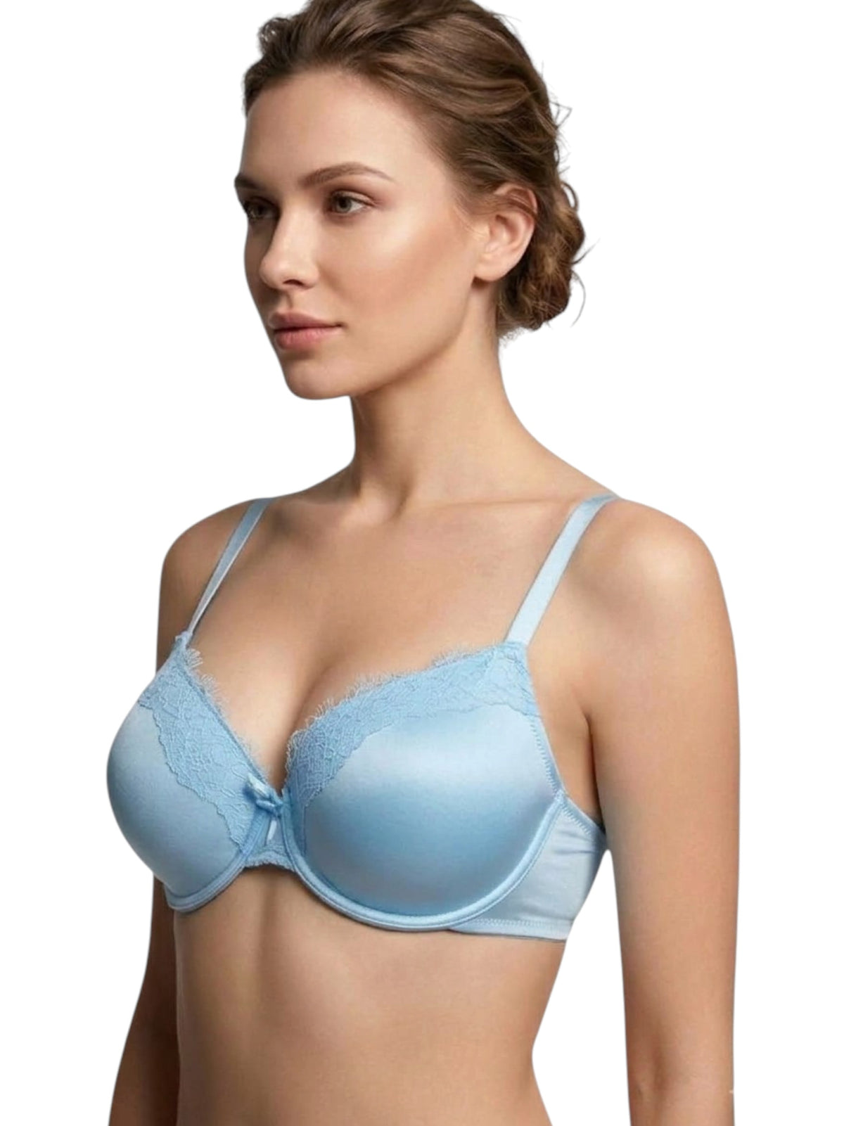 Image for Women's Plain Classic Bra,Light Blue