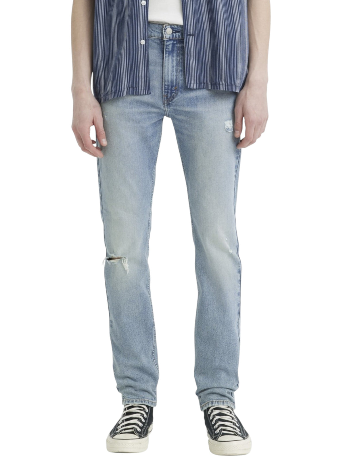 Image for Men's Ripped Washed Jeans,Light Blue