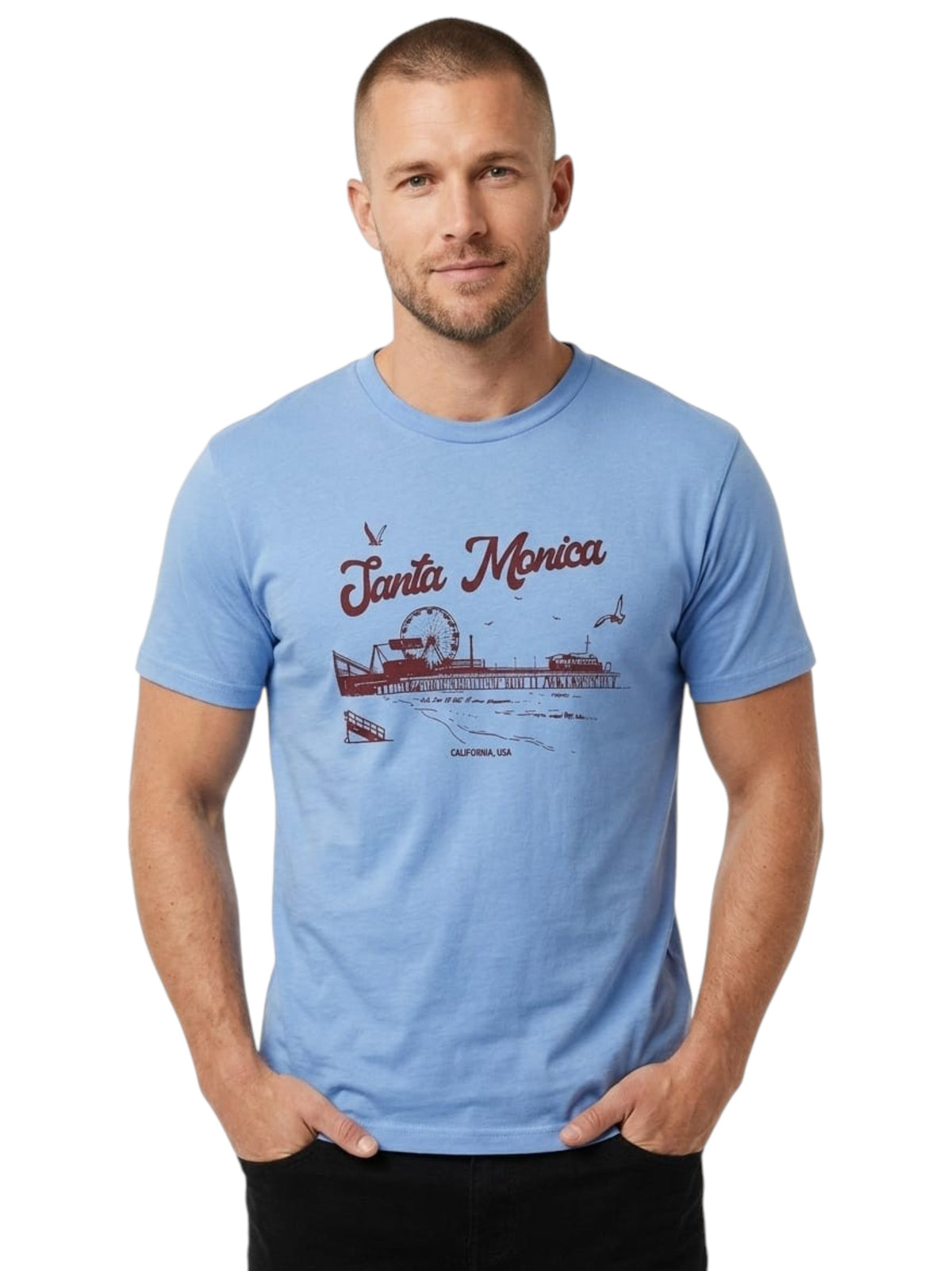 Image for Men's Printed Top,Blue