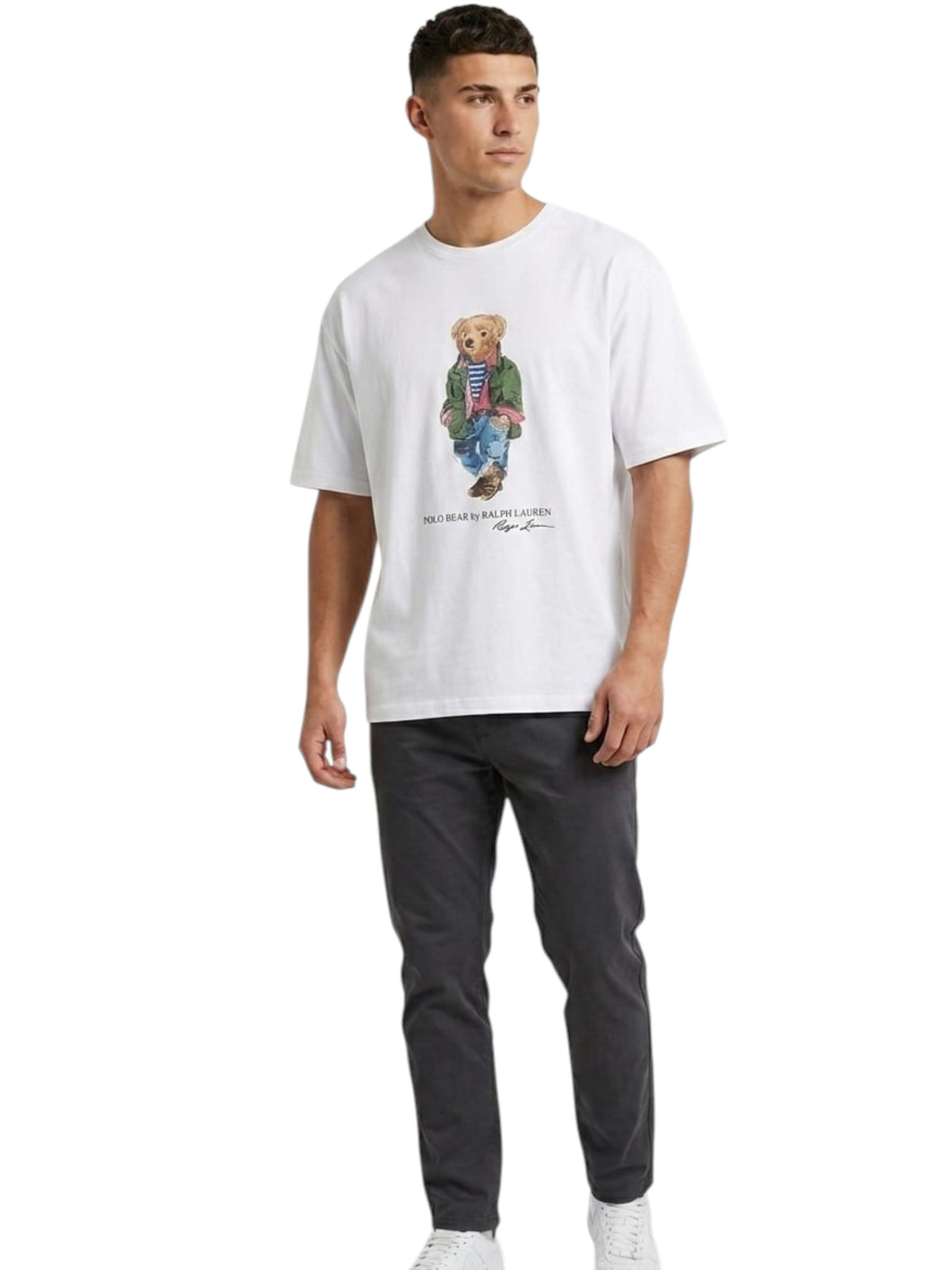 Image for Men's Brand Logo Printed Top,White