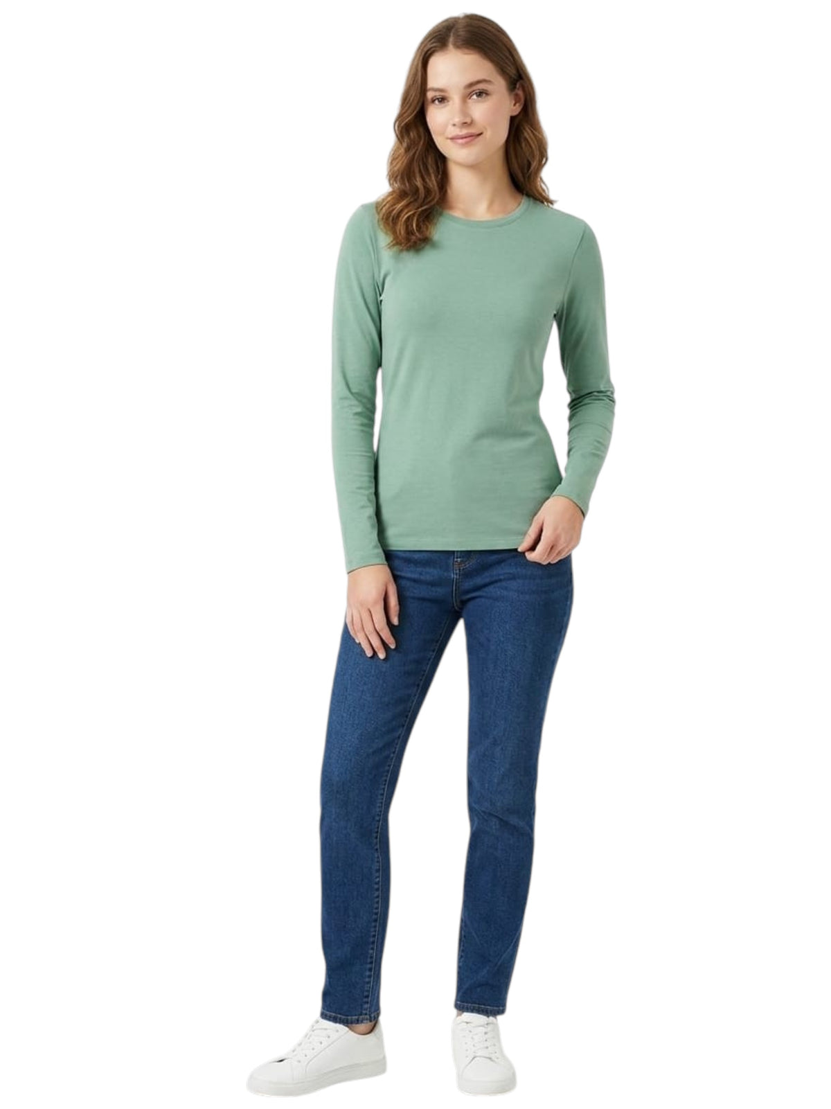 Image for Women's plain Top,Dark Mint