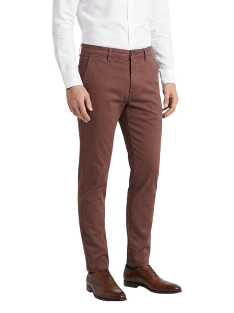 Image for Men's Plain Solid Classic Pant,Burgundy