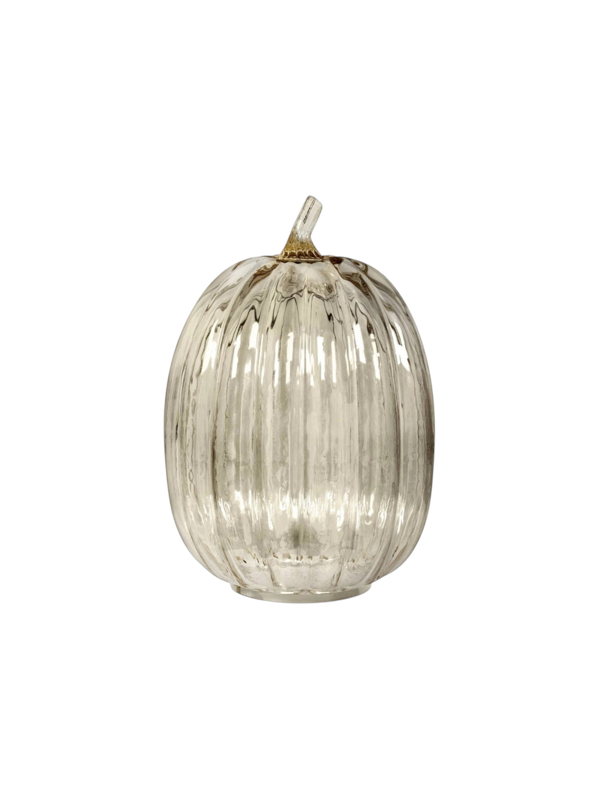 Image for Xl Tall Glass Pumpkin Figurine Champagne