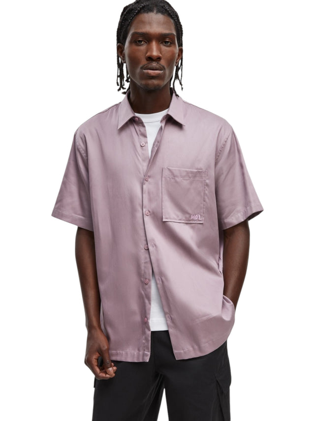 Image for Men's Plain Solid Dress Shirt,Lilac