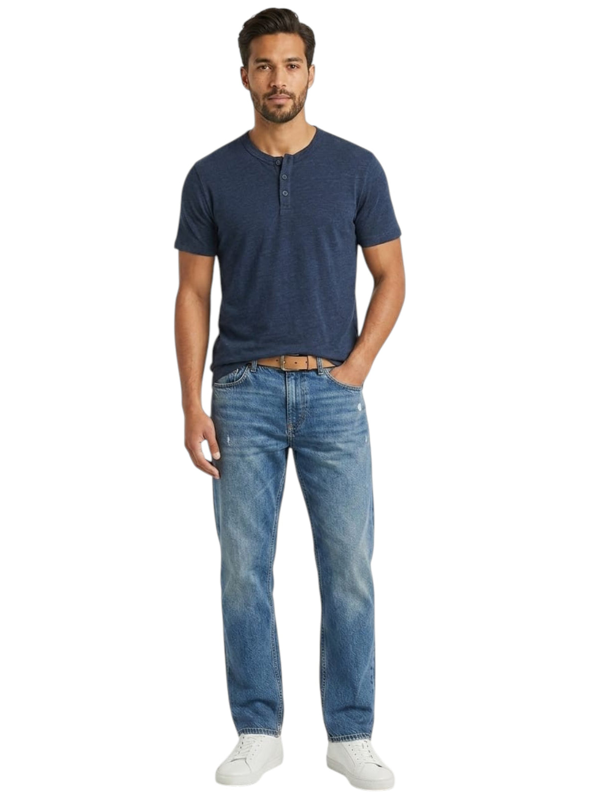 Image for Men's Plain Solid Top,Navy