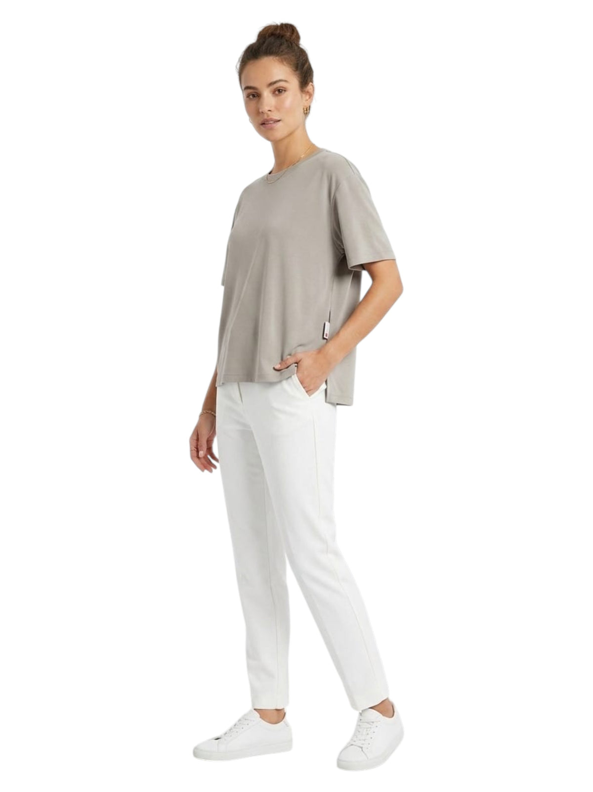 Image for Women's Plain Top,Light Grey