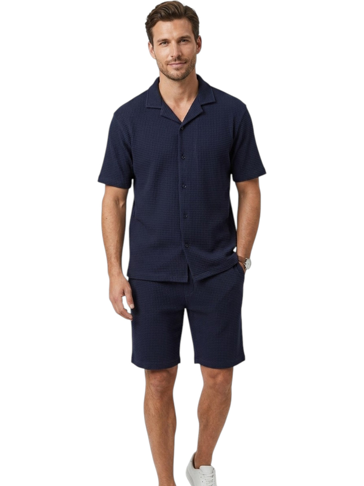 Image for Men's Textured Set 2 Pieces,Navy