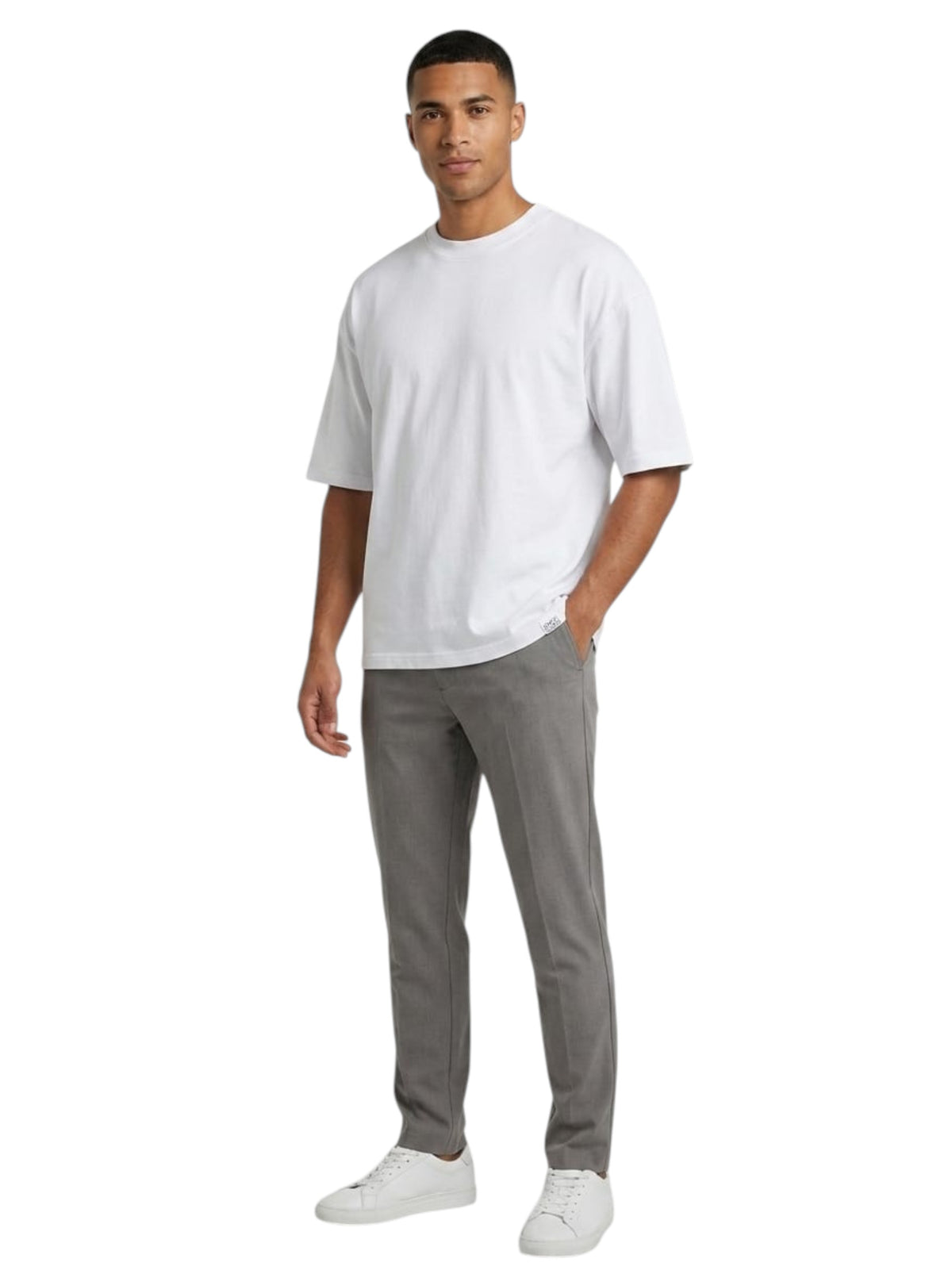 Image for Men's Plain Solid Top,White