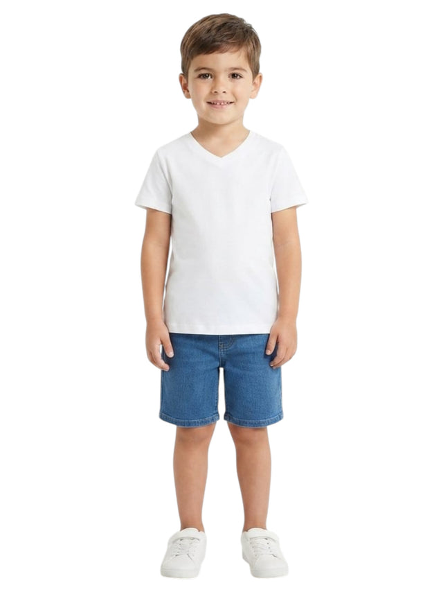 Image for Kids Boy's Plain Solid Basic Top,White