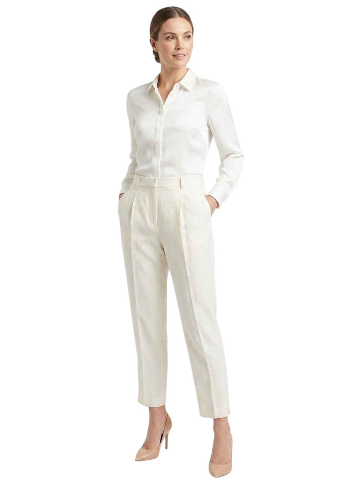 Image for Women's Plain Pants,white 