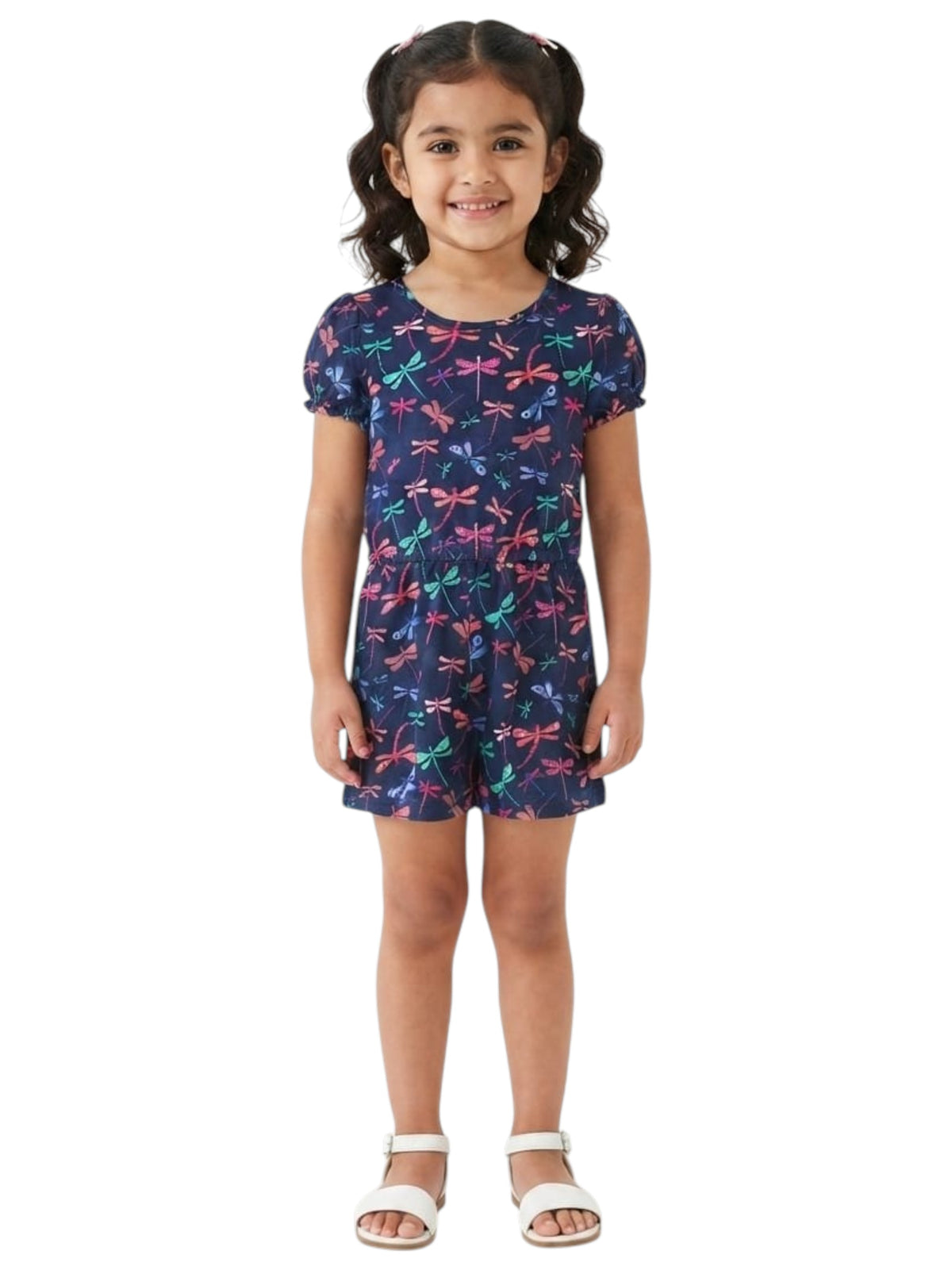 Image for Kids Girl's Printed Jumpsuit,Navy