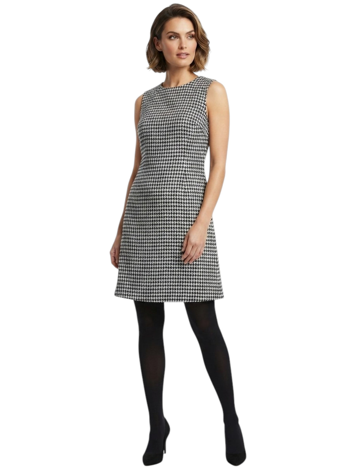 Image for Women's Textured Dress,Black/White