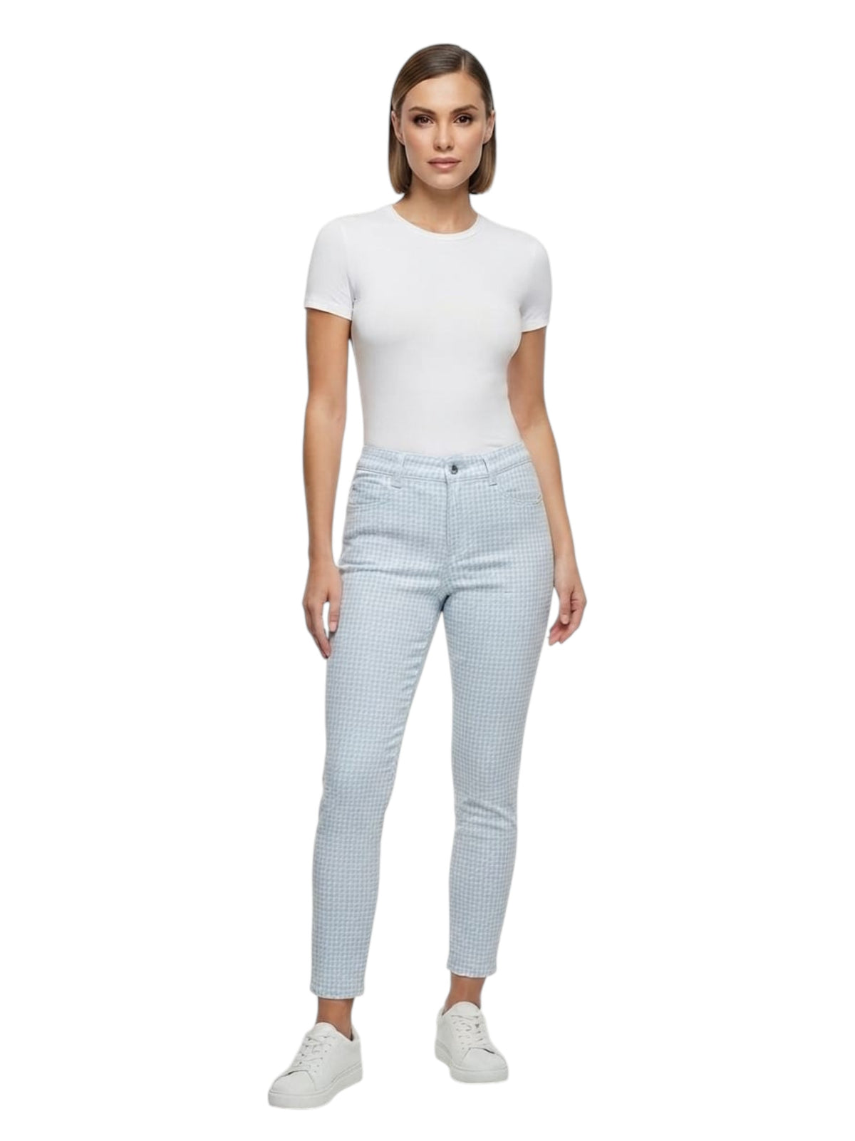 Image for Women's Printed Pants,White/Blue