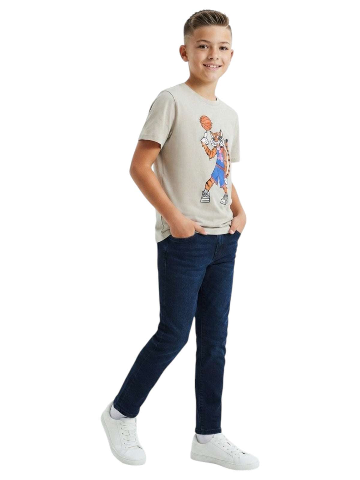Image for Kids Boy's Printed Top,Beige